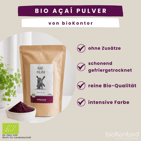 Qualitätsmerkmale des Acai Pulvers von bioKontor