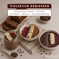 Chiapudding, Müsli, Smoothie Bowl, Kuchen mit Kakaonibs von bioKontor
