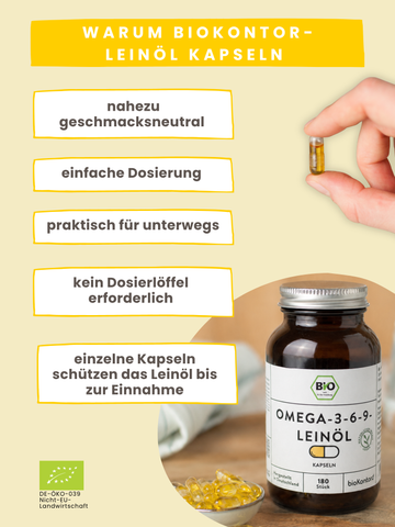 Bio Leinöl Kapseln - vegan