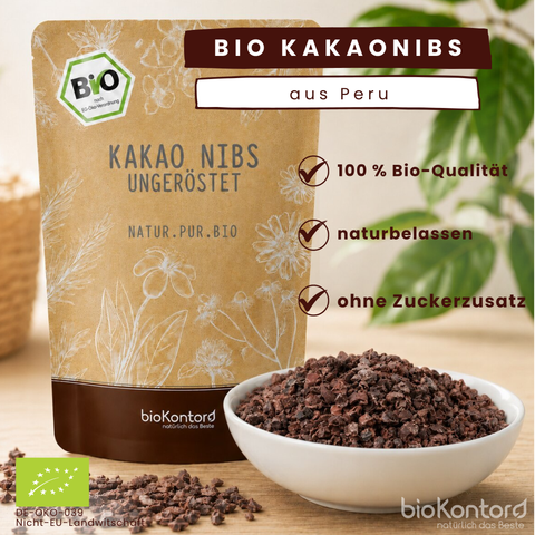 Qualitätsmerkmale bio Kakaonibs von bioKontor