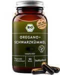 Bio Oreganoöl und Schwarzkümmelöl ungefiltert Kapseln 100 mg Carvacrol von bioKontor