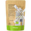 bio Ashwagandha Pulver in Rohkostqualität von biokontor - Verpackungsrückseite mit Nährwerten