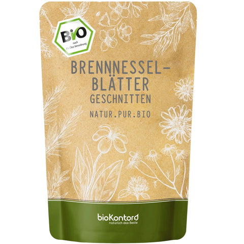 bio Brennnesselblätter geschnitten und getrocknet von biokontor - Produktverpackung Vorderseite