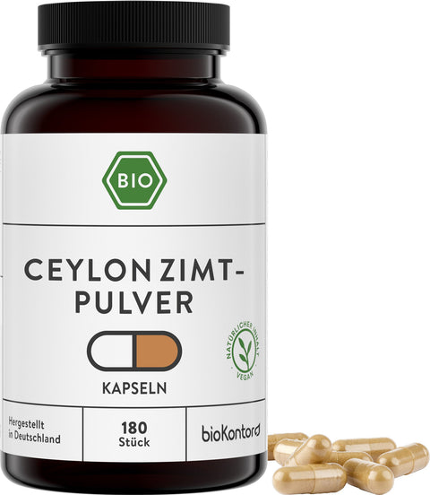 Bio Ceylon Zimtpulver Kapseln - vegan - bioKontor