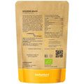 bio Goldene Milch Pulverfertigmischung - Verpackungsrückseite mit Verzehrempfehlung und Nährwerten