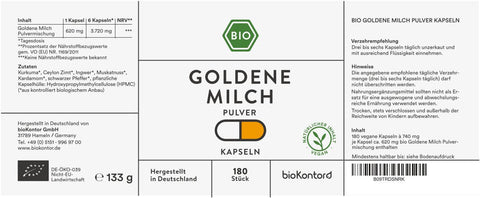 Bio Goldene Milch Kapseln - bioKontor