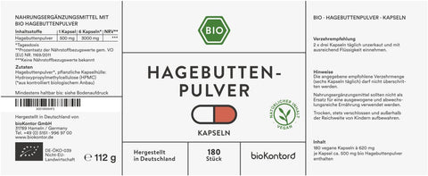 Bio Hagebutten Kapseln - vegan - bioKontor