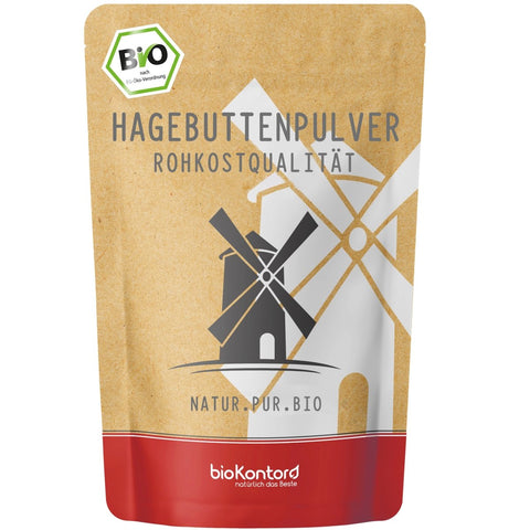 bio Hagebuttenpulver Doypack mit Zip-Verschluss von bioKontor