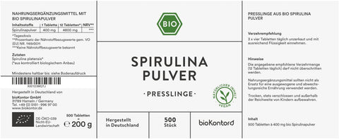 Bio Spirulina Presslinge - vegan - bioKontor