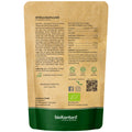 bio Spirulinapulver von bioKontor - Verpackungsrückseite mit Verzehrempfehlung und Nährwerten