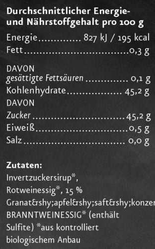 Essigcreme Granatapfel BIO 250ml - Ölmühle Solling - bioKontor