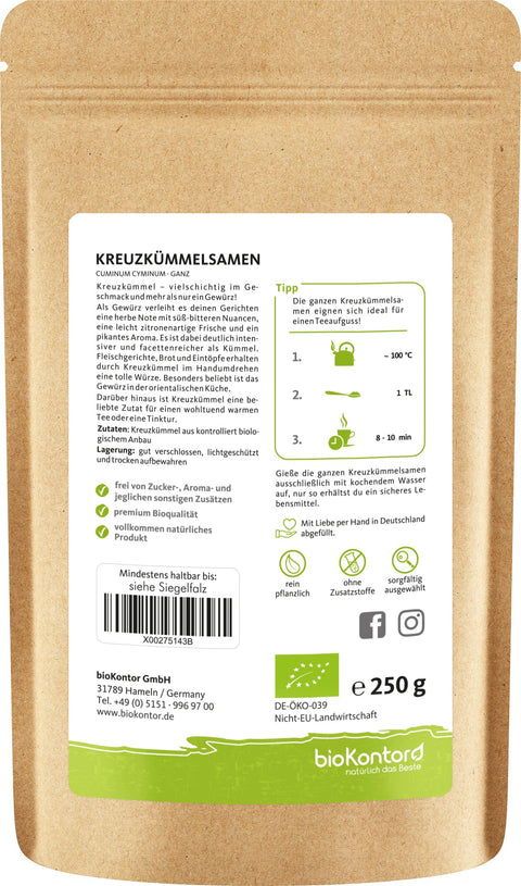 Kreuzkümmelsamen ganz bio - bioKontor