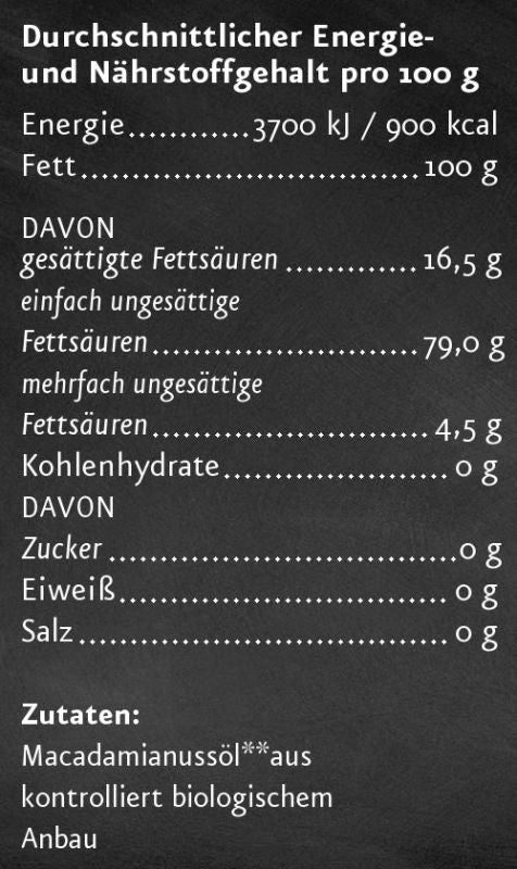 Macadamianussöl nativ BIO - bioKontor