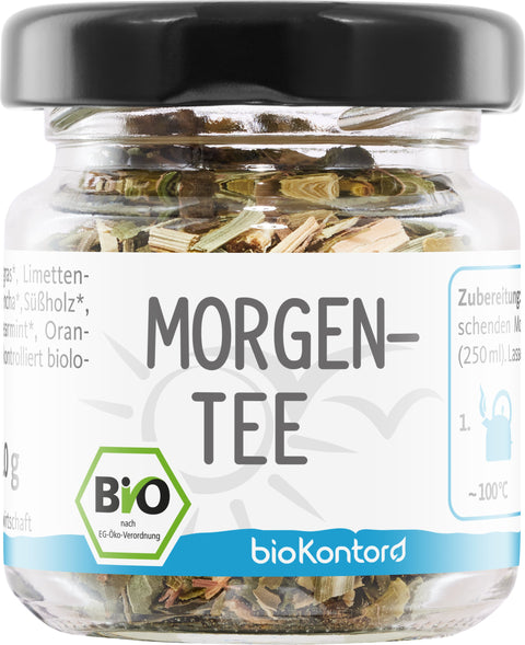 bio Morgentee von bioKontor - Produktvorschau im 10-Gramm-Glas