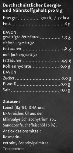 Omega DHA Leinöl + Sanddorn [konventionell!] - Ölmühle Solling - bioKontor