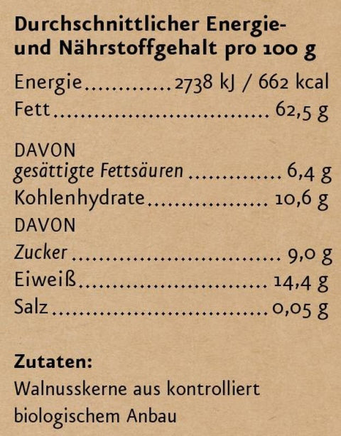 Walnusskerne BIO 230 g - Ölmühle Solling - bioKontor